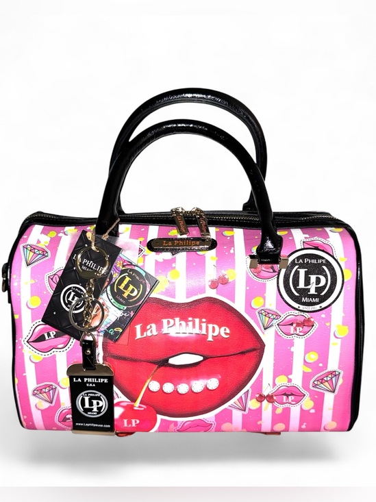 La Philipe Handbags - La Philipe “Juicy Lips” Large Satchel w/Black Trim - NWT